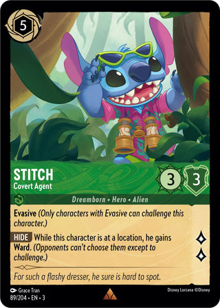 Stitch - Covert Agent (89) (3) - Disney Lorcana Single