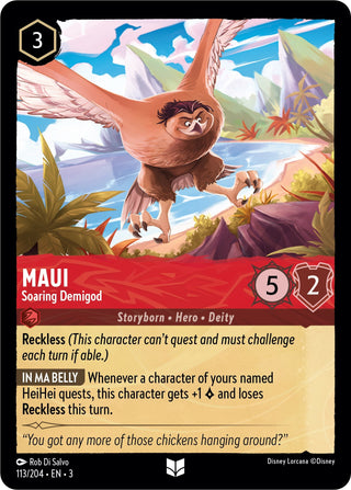 Maui - Soaring Demigod (113) (3) - Disney Lorcana Single