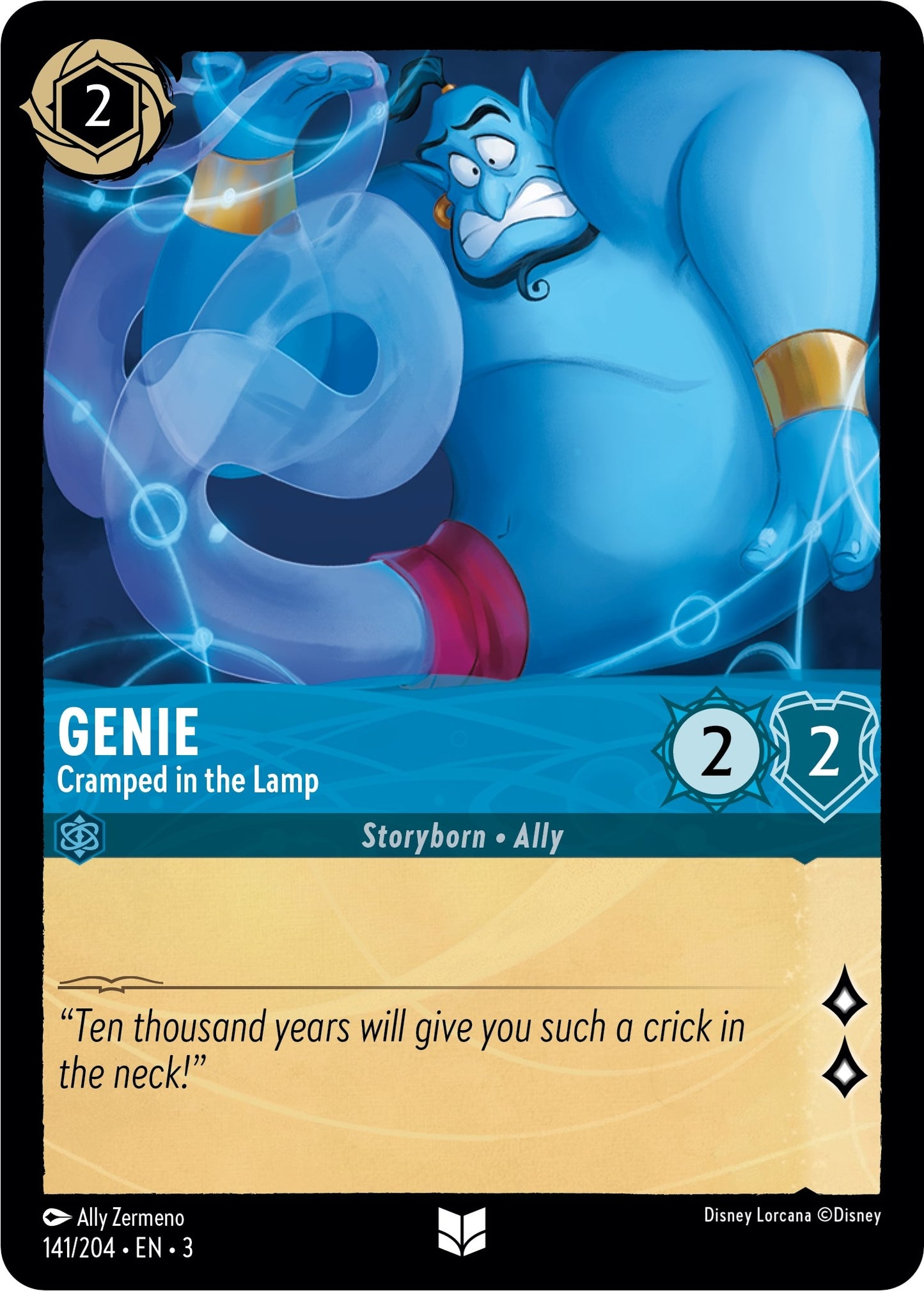 Genie - Cramped in the Lamp (141) (3) - Disney Lorcana Single