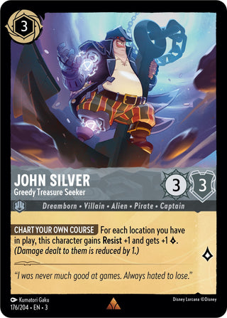 John Silver - Greedy Treasure Seeker (176) (3) - Disney Lorcana Single