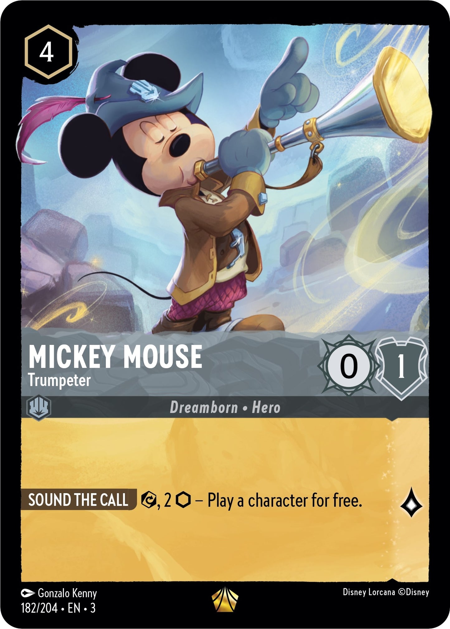 Mickey Mouse - Trumpeter (182) (3) - Disney Lorcana Single