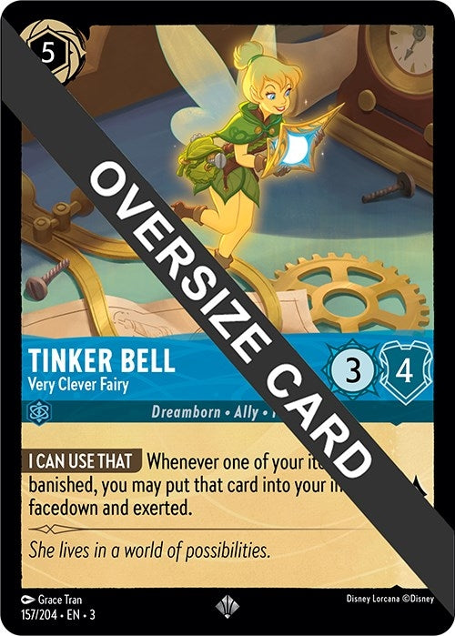 Tinker Bell - Very Clever Fairy (Oversized) (157) (3) - Disney Lorcana Single