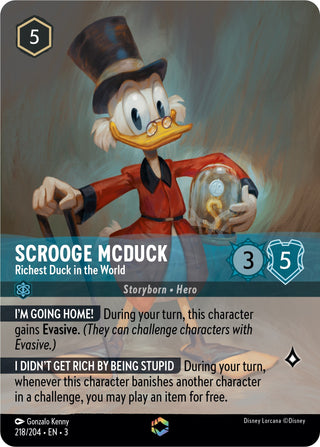 Scrooge McDuck - Richest Duck in the World (Enchanted) (218) (3) - Disney Lorcana Single