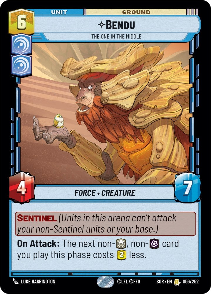 Bendu - The One in the Middle (56) (SOR) - Star Wars: Unlimited Single