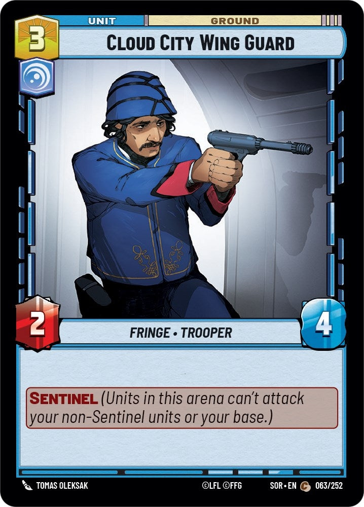 Cloud City Wing Guard (63) (SOR) - Star Wars: Unlimited Single