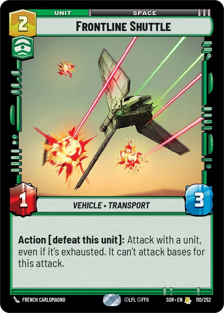 Frontline Shuttle (110) (SOR) - Star Wars: Unlimited Single