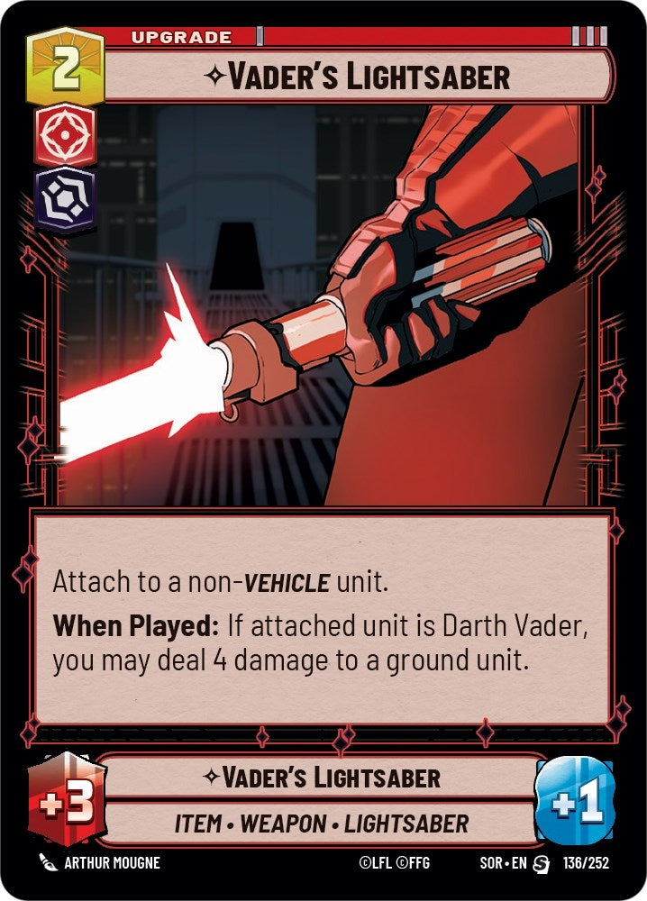 Vader’s Lightsaber (136) (SOR) - Star Wars: Unlimited Single