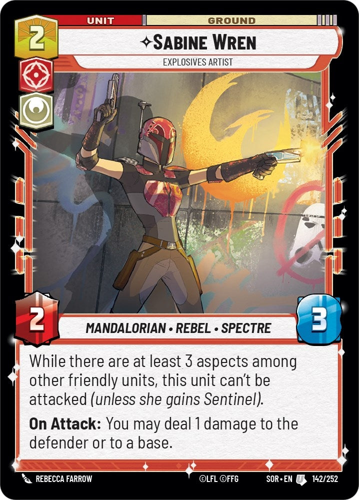 Sabine Wren - Explosives Artist (142) (SOR) - Star Wars: Unlimited Single