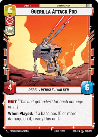 Guerilla Attack Pod (148) (SOR) - Star Wars: Unlimited Single