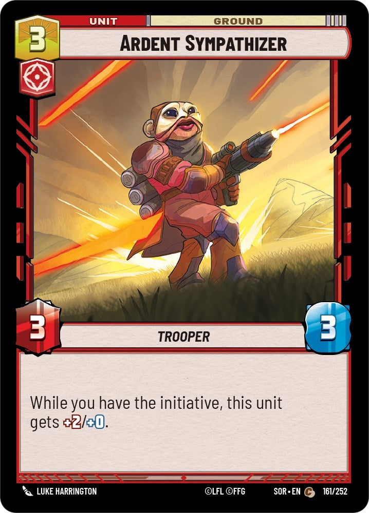 Ardent Sympathizer (161) (SOR) - Star Wars: Unlimited Single