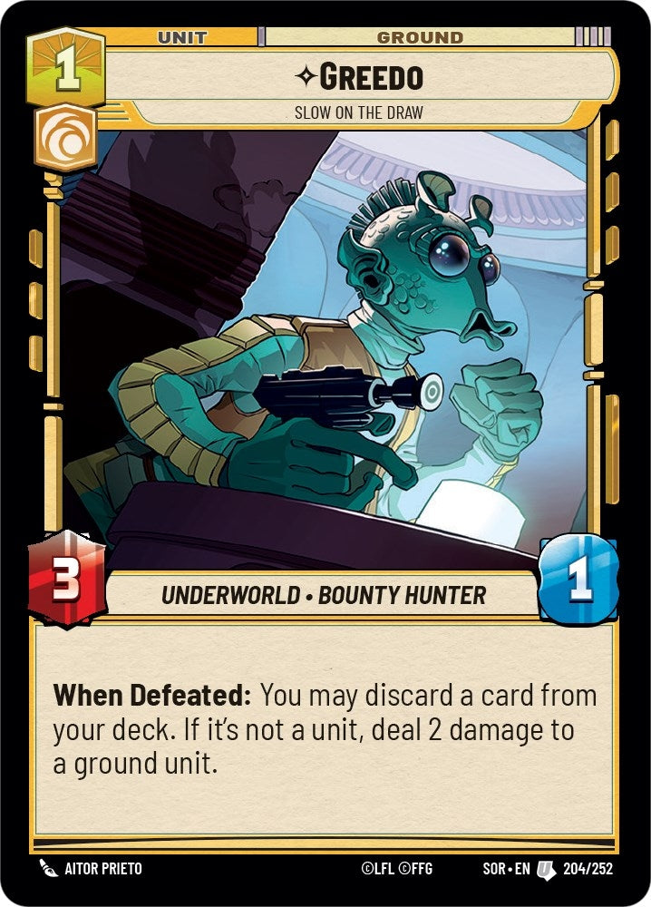 Greedo - Slow on the Draw (204) (SOR) - Star Wars: Unlimited Single
