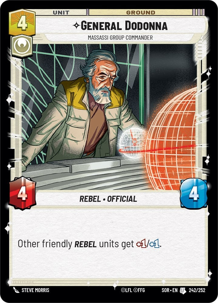 General Dodonna - Massassi Group Commander (242) (SOR) - Star Wars: Unlimited Single
