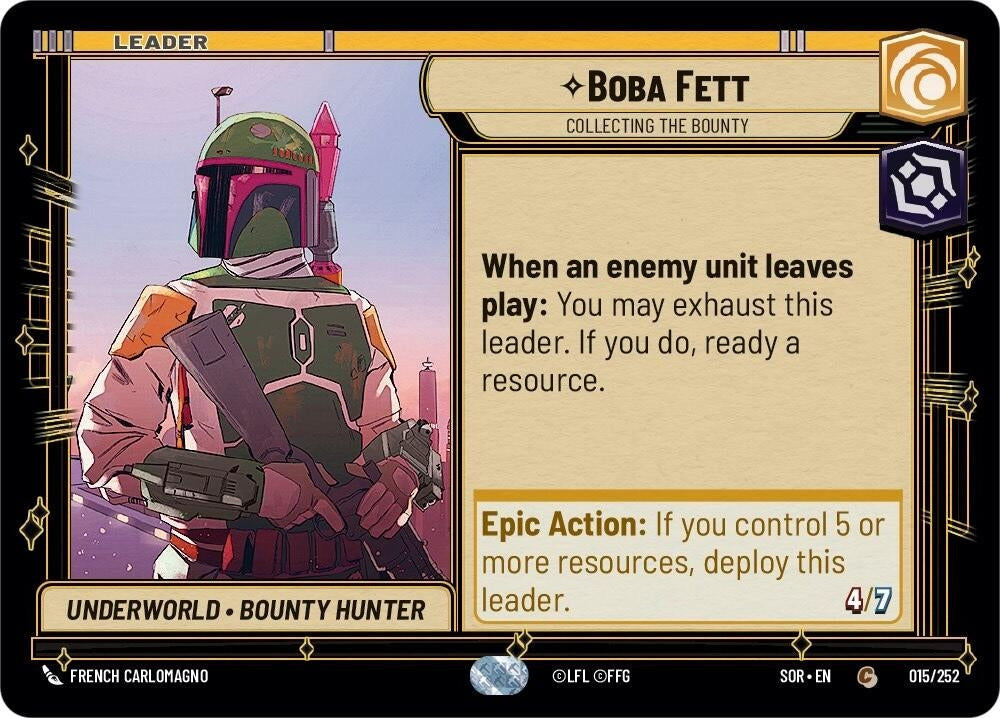 Boba Fett - Collecting the Bounty (15) (SOR) - Star Wars: Unlimited Single