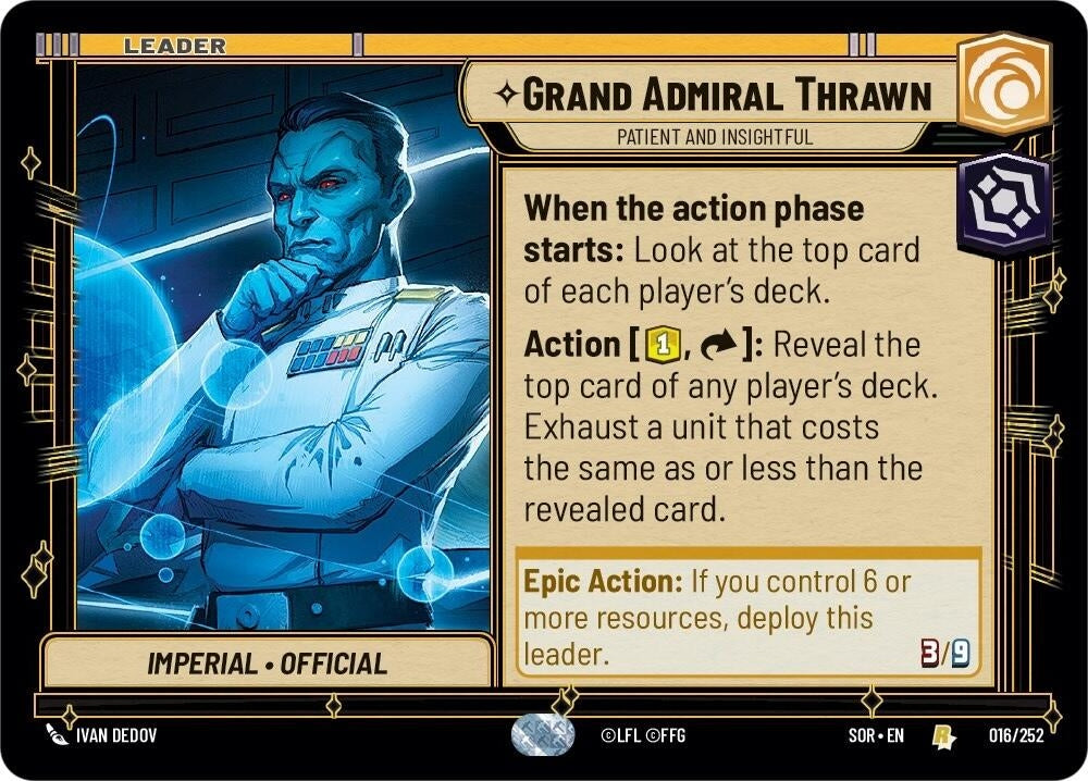 Grand Admiral Thrawn - Patient and Insightful (16) (SOR) - Star Wars: Unlimited Single