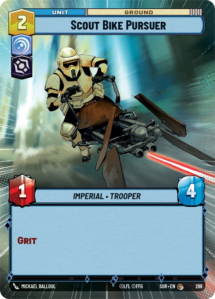 Scout Bike Pursuer (Hyperspace) (298) (SOR) - Star Wars: Unlimited Single