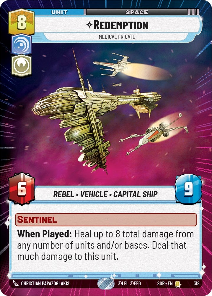 Redemption - Medical Frigate (Hyperspace) (318) (SOR) - Star Wars: Unlimited Single