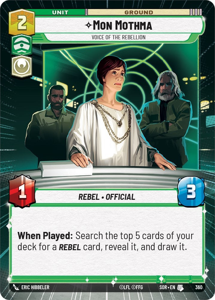 Mon Mothma - Voice of the Rebellion (Hyperspace) (360) (SOR) - Star Wars: Unlimited Single