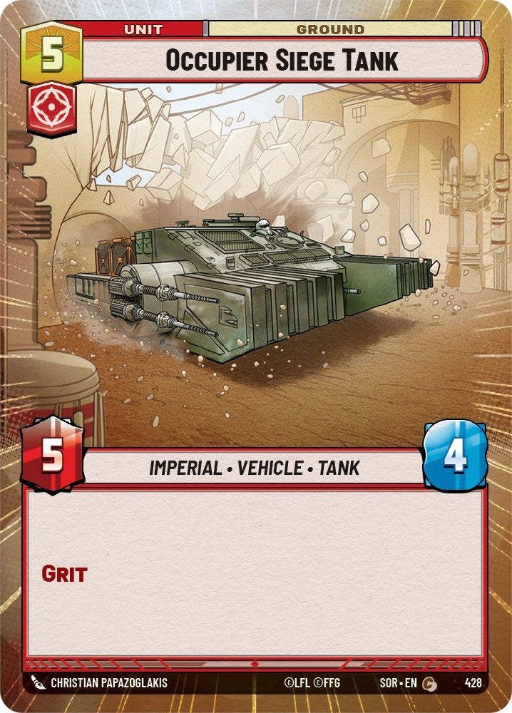 Occupier Siege Tank (Hyperspace) (428) (SOR) - Star Wars: Unlimited Single
