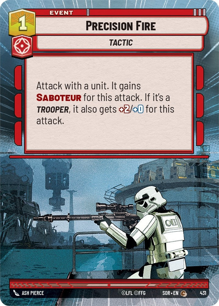 Precision Fire (Hyperspace) (431) (SOR) - Star Wars: Unlimited Single