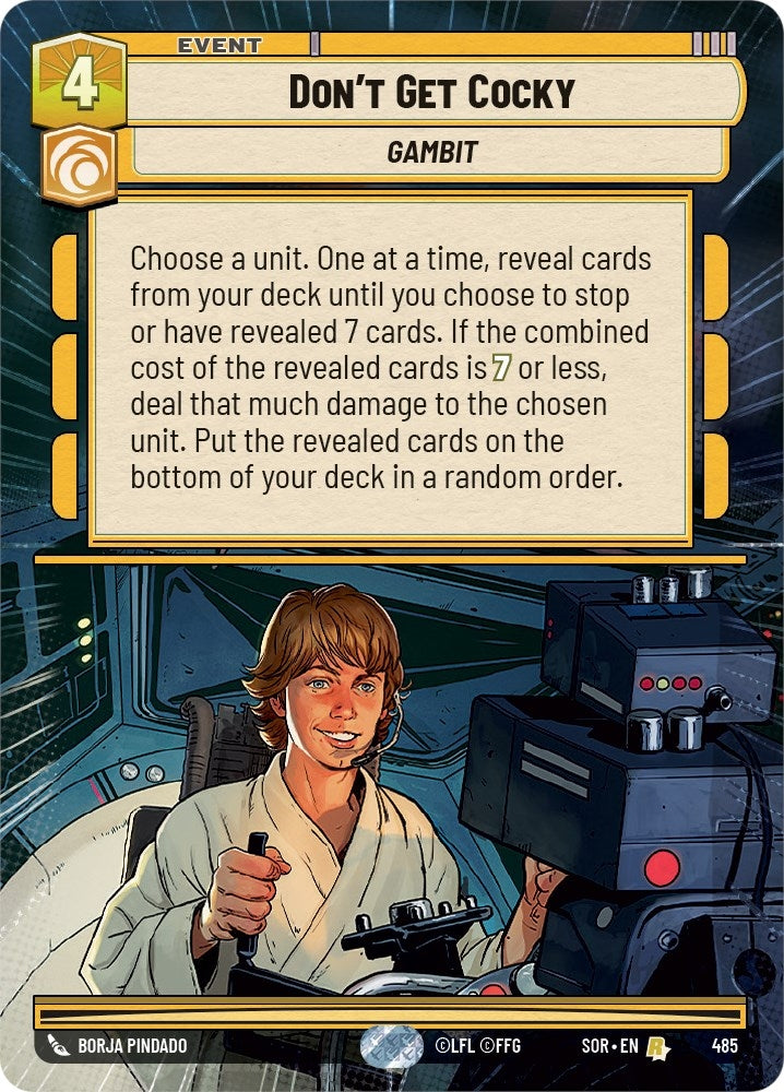 Don’t Get Cocky (Hyperspace) (485) (SOR) - Star Wars: Unlimited Single