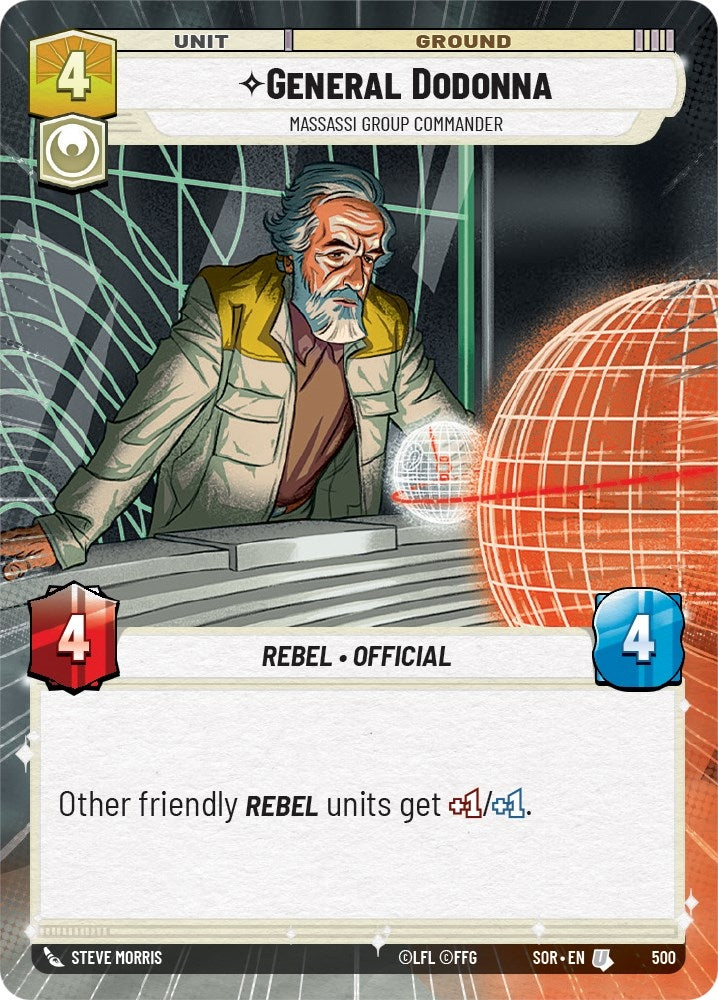 General Dodonna - Massassi Group Commander (Hyperspace) (500) (SOR) - Star Wars: Unlimited Single