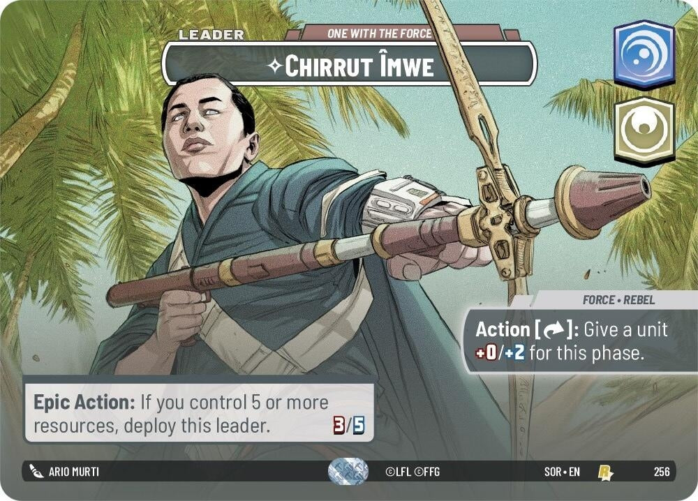 Chirrut Imwe - One With The Force (Showcase) (256) (SOR) - Star Wars: Unlimited Single