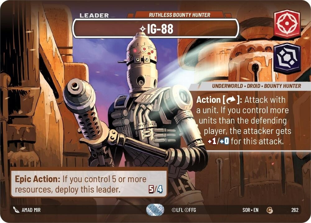 IG-88 - Ruthless Bounty Hunter (Showcase) (262) (SOR) - Star Wars: Unlimited Single