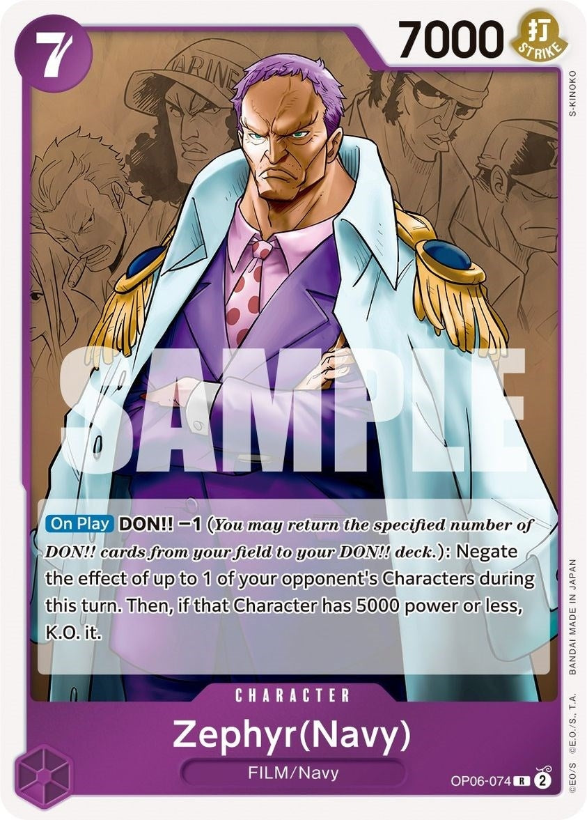 Zephyr (Navy) (6074) (OP06) - One Piece Card Game Single
