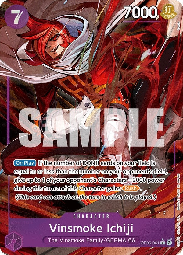 Vinsmoke Ichiji (061) (Alternate Art) (6061) (OP06) - One Piece Card Game Single
