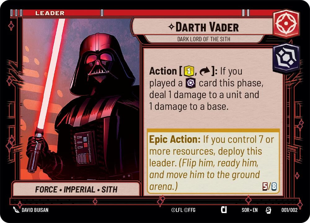 Darth Vader - Dark Lord of the Sith (1) (PRE) - Star Wars: Unlimited Single