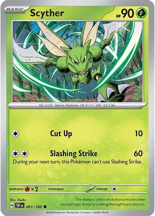 Scyther (001/162) (TEF) - Pokemon Single