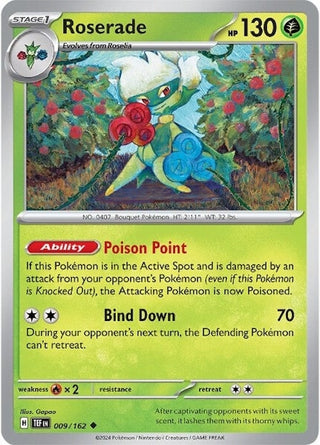 Roserade (009/162) (TEF) - Pokemon Single