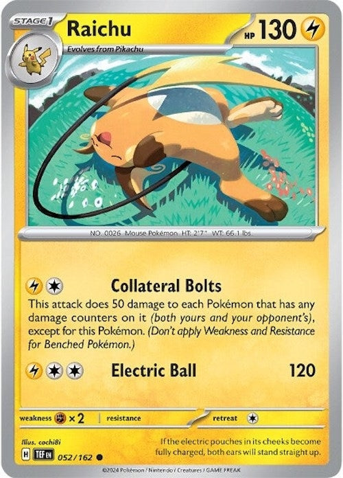 Raichu (052/162) (TEF) - Pokemon Single