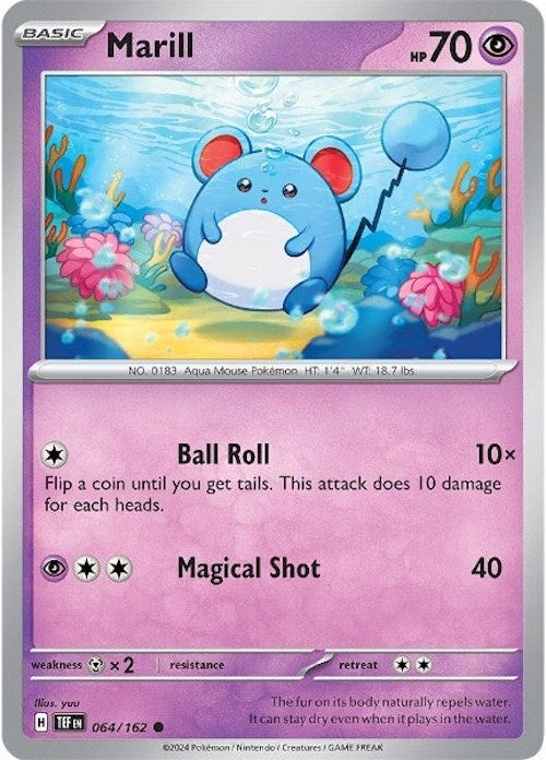 Marill (064/162) (TEF) - Pokemon Single