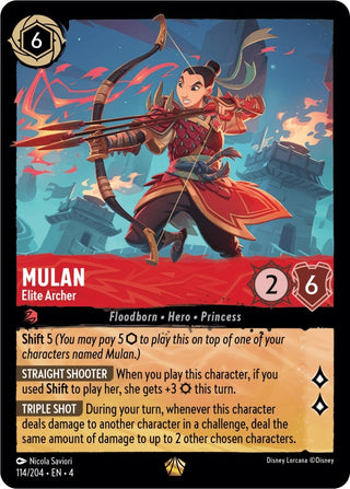 Mulan - Elite Archer (114) (4) - Disney Lorcana Single