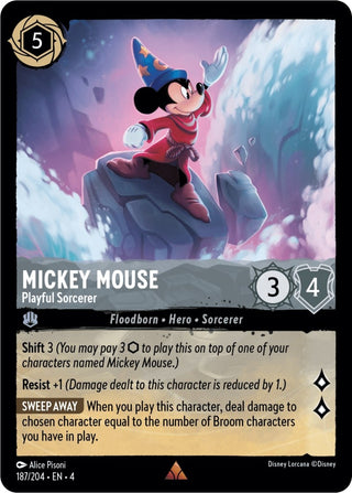 Mickey Mouse - Playful Sorcerer (187) (4) - Disney Lorcana Single