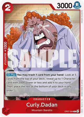 Curly.Dadan (7004) (OP07) - One Piece Card Game Single