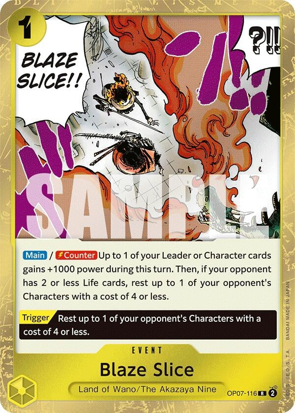 Blaze Slice (7116) (OP07) - One Piece Card Game Single