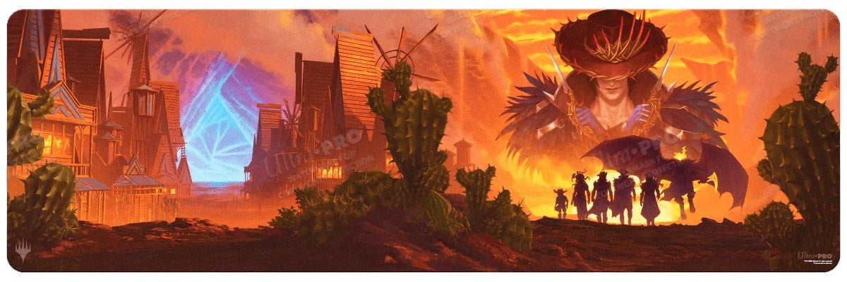 Outlaws of Thunder Junction Gang Silhouette 8ft Table Playmat for Magic: The Gathering - Playmats Sealed