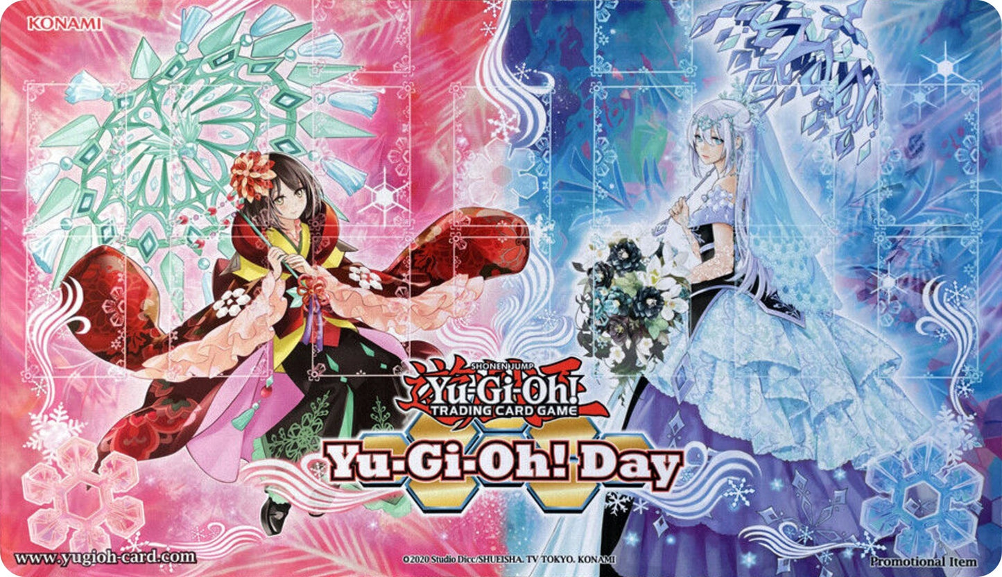Yu-Gi-Oh! Day Game Mat: Rikka Queens Kanzashi and Teardrop (January 2022) - Playmats Sealed