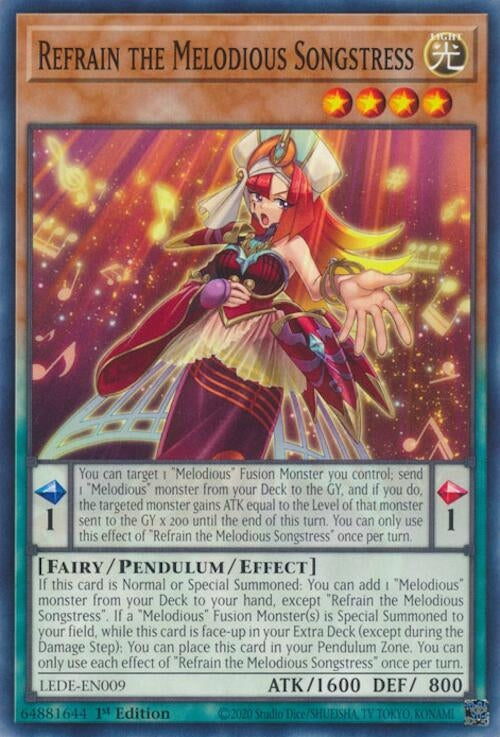 Refrain the Melodious Songstress (9) (LEDE) - YuGiOh Single