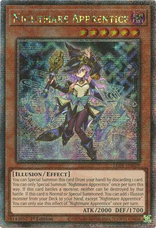 Nightmare Apprentice (Quarter Century Secret Rare) (29) (LEDE) - YuGiOh Single