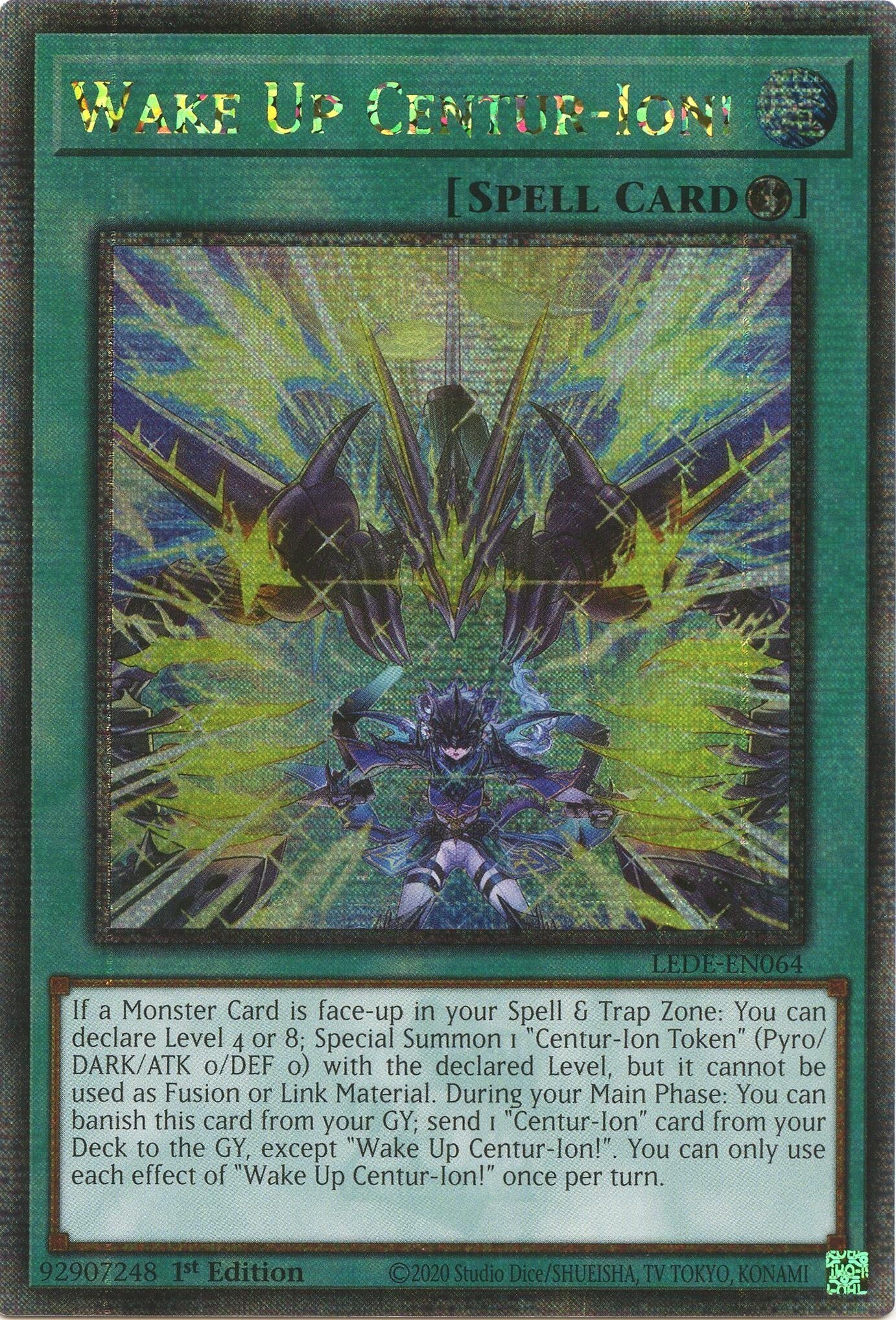 Wake Up Centur-Ion! (Quarter Century Secret Rare) (64) (LEDE) - YuGiOh Single