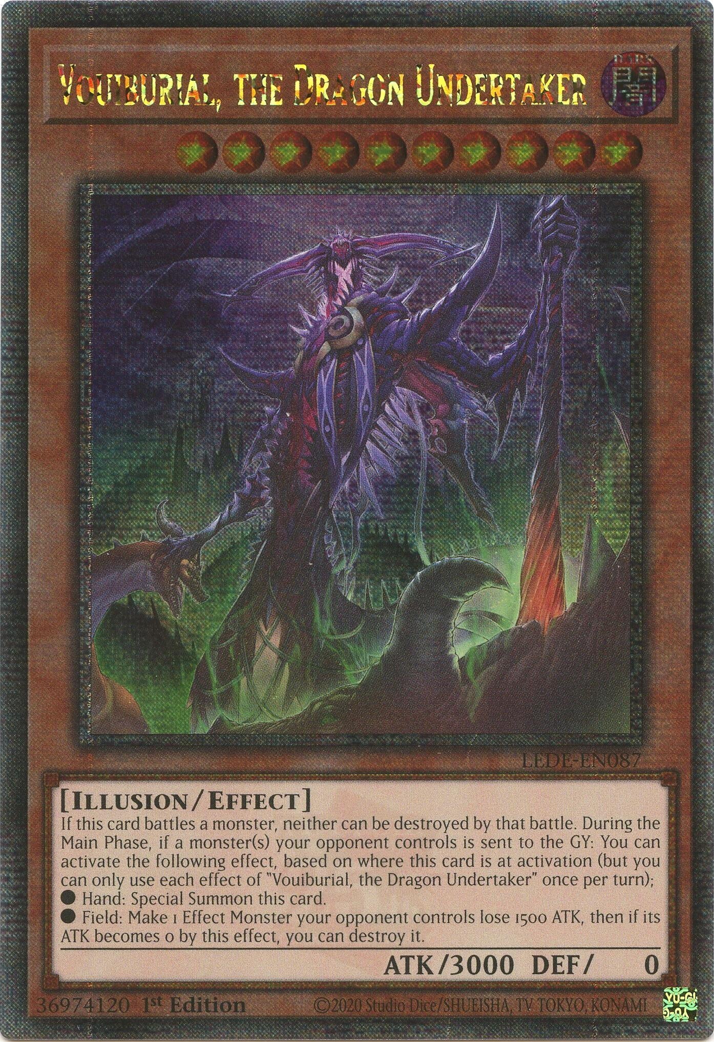 Vouiburial the Dragon Undertaker (Quarter Century Secret Rare) (87) (LEDE) - YuGiOh Single