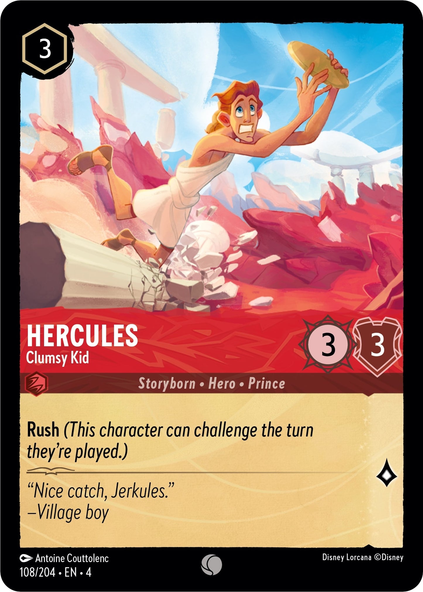 Hercules - Clumsy Kid (108) (4) - Disney Lorcana Single