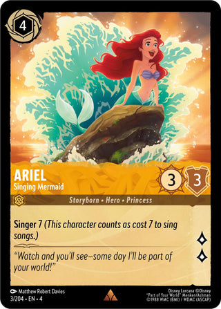 Ariel - Singing Mermaid (3) (4) - Disney Lorcana Single