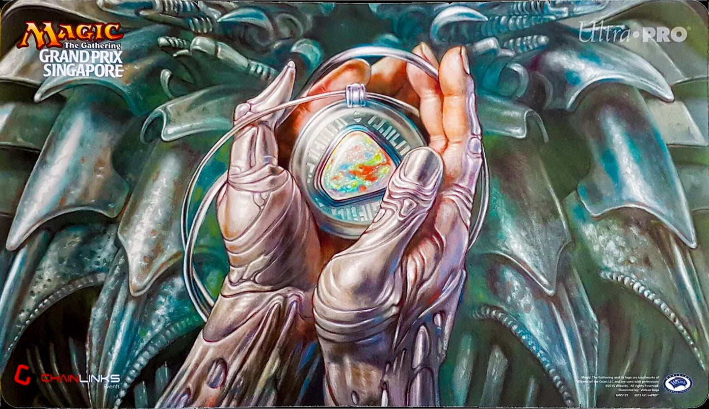 Magic Grand Prix 2015 Playmat: Singapore - Mox Opal - Playmats Sealed