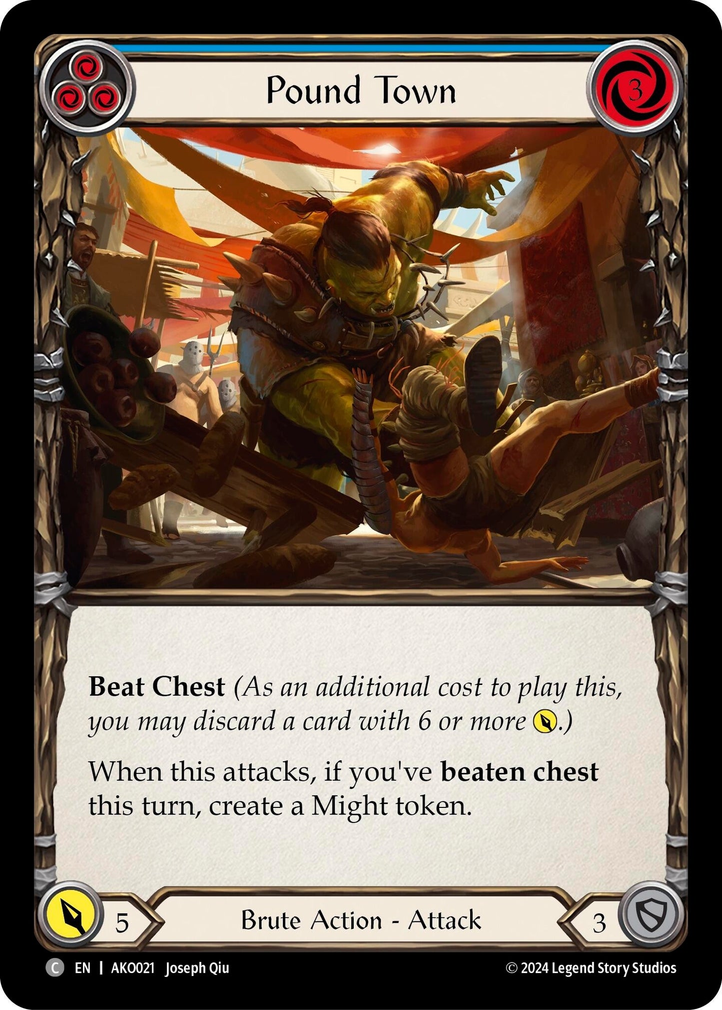 Pound Town (Blue) (21) - Flesh and Blood TCG Single