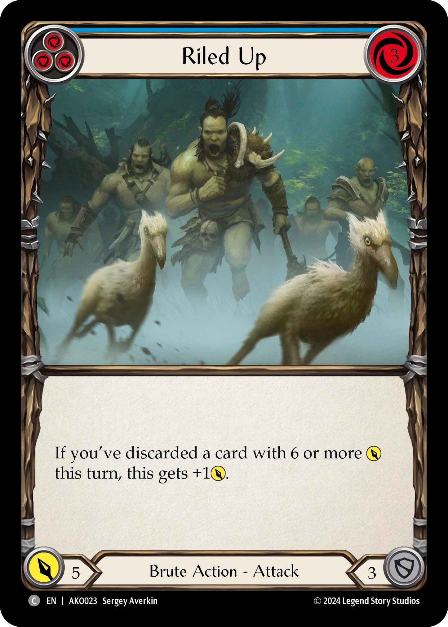 Riled Up (Blue) (23) - Flesh and Blood TCG Single