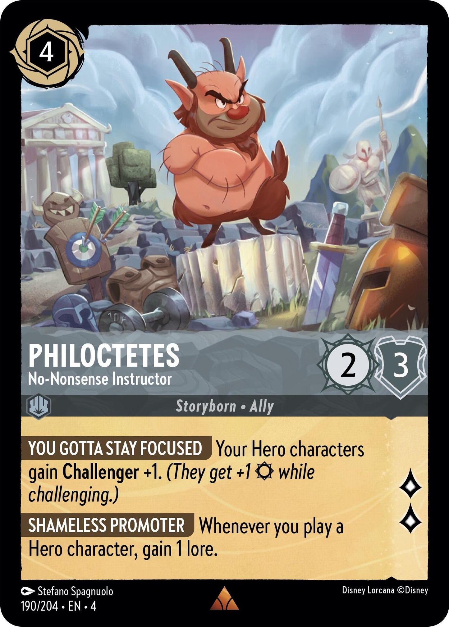 Philoctetes - No-Nonsense Instructor (190) (4) - Disney Lorcana Single